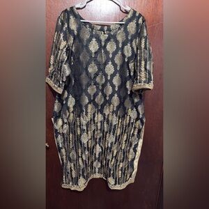 Pakistani dress (Atlas kimkhab) once worn, Hand embroidered.